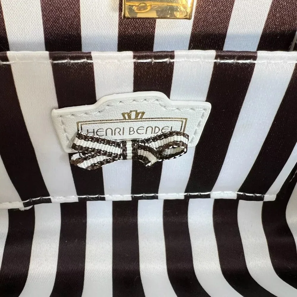 Henri Bendel The Party Starter Gold Clutch Shoulder Box Purse Removable Strap - Picture 12 of 16